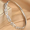 Titanium Steel U Shaped Horseshoe Buckle Bracelet Vacuum Furnace Electroplated Glossy