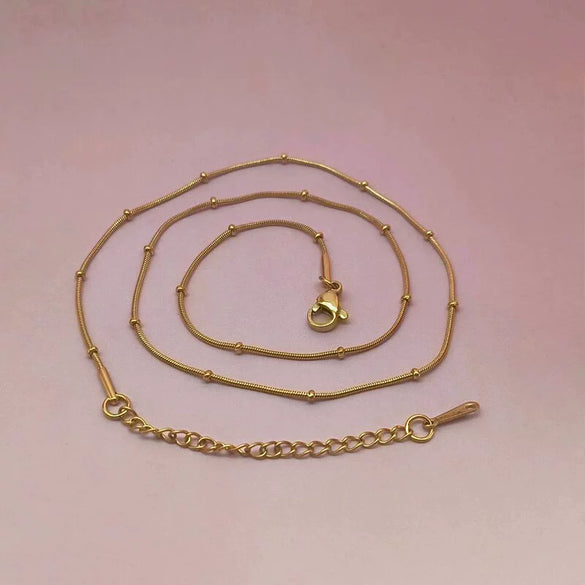 Titanium Steel Unisex Geometric Style Furnace Vacuum Plated Necklace O Chain Jewelry