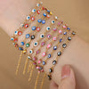 316L Stainless Steel Unisex Personality Exaggerated Eyes Dripping Oil Geometric Bracelet Necklace