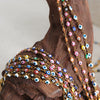 316L Stainless Steel Unisex Personality Exaggerated Eyes Dripping Oil Geometric Bracelet Necklace