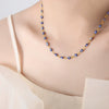 316L Stainless Steel Unisex Personality Exaggerated Eyes Dripping Oil Geometric Bracelet Necklace