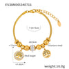 316L Stainless Steel Unisex Snake Bone Chain Bracelet With Life Tree Star Moon Diamond Design Pendant Electroplating And Geometric Style