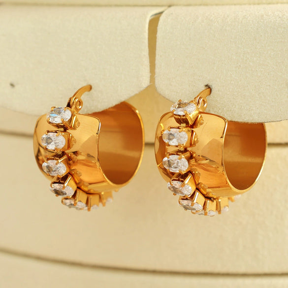 316L Stainless Steel Ushape Electroplated Women's Earrings With Highend Light Luxury Design