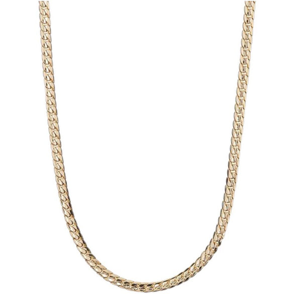 Titanium Steel Ushape Embossed Electroplating Punk Style Unisex Chain Necklace