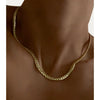 Titanium Steel Ushape Embossed Electroplating Punk Style Unisex Chain Necklace