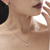 316L Stainless Steel Ushaped Bead Zircon Jewelry Set Electroplated For Women Necklace Earrings
