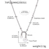 316L Stainless Steel Ushaped Bead Zircon Jewelry Set Electroplated For Women Necklace Earrings