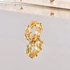 Titanium Steel Ushaped Braided Ring Electroplated Niche Stylish Trendy Unisex Hand Jewelry