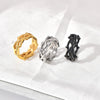 Titanium Steel Ushaped Braided Ring Electroplated Niche Stylish Trendy Unisex Hand Jewelry