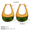 316L Stainless Steel Ushaped Electroplated Women's Retro Dropshaped Earrings