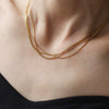 Titanium Steel Ushaped Electroplated Women's Simple Multilayer Naked Chain Necklace