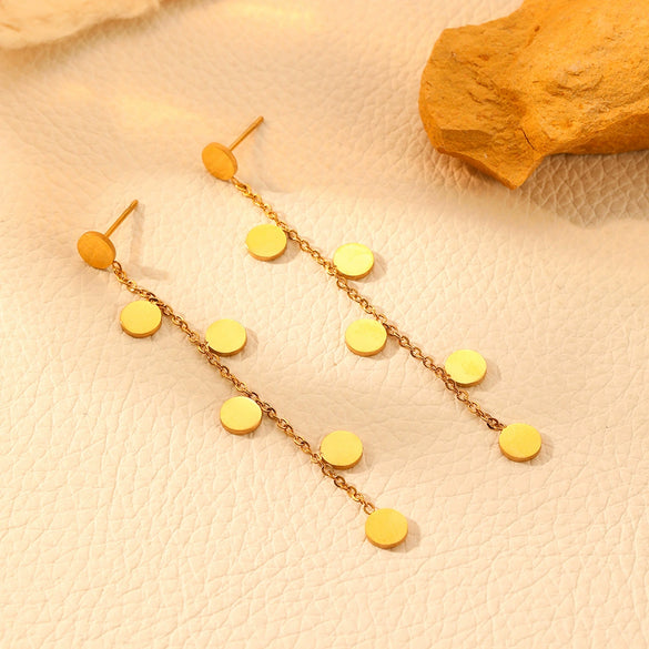 Titanium Steel Wafer Clip Jewelry With Love Water Drops Bell Pattern For Women