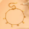 Titanium Steel Water Drop Bear Clip Heart Diamond Women's Light Luxury Stainless Steel Electroplated Pendant Bracelet
