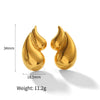 Titanium Steel Water Drop Earrings For Women Light Luxury Highend Diamond Studded