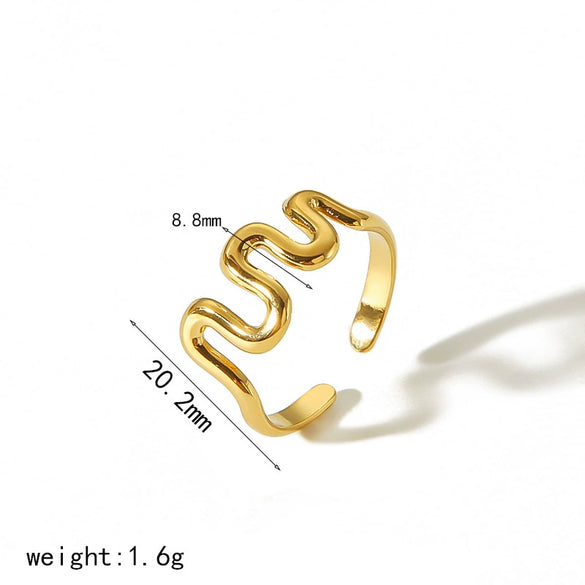Titanium Steel Wave Bracelet Women's Fashion Simple Electroplated
