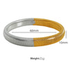 316L Stainless Steel Wide Face Elastic Snake Bone Hip Hop Style Bracelet With Electroplating