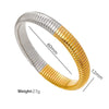 316L Stainless Steel Wide Face Elastic Snake Bone Hip Hop Style Bracelet With Electroplating