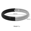 316L Stainless Steel Wide Face Elastic Snake Bone Hip Hop Style Bracelet With Electroplating