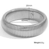 316L Stainless Steel Wide Surface Elastic Snake Bone Bracelet With Exotic Style And Electroplating Treatment