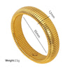 316L Stainless Steel Wide Surface Elastic Snake Bone Bracelet With Exotic Style And Electroplating Treatment