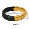 316L Stainless Steel Wide Surface Elastic Snake Bone Bracelet With Exotic Style And Electroplating Treatment