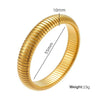 316L Stainless Steel Wide Surface Elastic Snake Bone Bracelet With Exotic Style And Electroplating Treatment