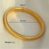 316L Stainless Steel Wide Surface Elastic Snake Bone Bracelet With Exotic Style And Electroplating Treatment