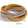 316L Stainless Steel Wide Surface Elastic Snake Bone Bracelet With Exotic Style And Electroplating Treatment