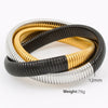 316L Stainless Steel Wide Surface Elastic Snake Bone Bracelet With Exotic Style And Electroplating Treatment