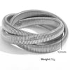 316L Stainless Steel Wide Surface Elastic Snake Bone Bracelet With Exotic Style And Electroplating Treatment