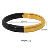 316L Stainless Steel Wide Surface Elastic Snake Bone Bracelet With Exotic Style And Electroplating Treatment