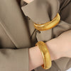 316L Stainless Steel Wide Thick Ring And Bracelet Fashion Ol Geometric Electroplated For Women