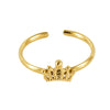 316L Stainless Steel Women's Airplane Ring With Geometric And Four Leaf Clover Pattern Electroplated Design