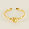 316L Stainless Steel Women's Airplane Ring With Geometric And Four Leaf Clover Pattern Electroplated Design