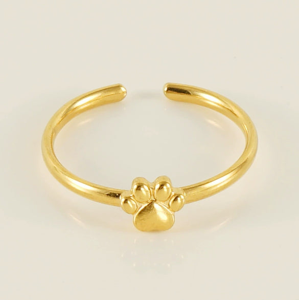 316L Stainless Steel Women's Airplane Ring With Geometric And Four Leaf Clover Pattern Electroplated Design