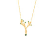 Titanium Steel Women's Allmatch Tree Of Life Inlaid Multicolor Zircon Electroplated Collarbone Necklace