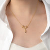 Titanium Steel Women's Allmatch Tree Of Life Inlaid Multicolor Zircon Electroplated Collarbone Necklace