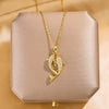 Titanium Steel Women's Animal Zodiac Diamond Set Pendant Necklace