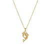 Titanium Steel Women's Animal Zodiac Diamond Set Pendant Necklace