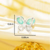 Titanium Steel Women's Animals Style Inlaid Zircon Butterfly Earrings