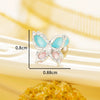 Titanium Steel Women's Animals Style Inlaid Zircon Butterfly Earrings