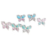 Titanium Steel Women's Animals Style Inlaid Zircon Butterfly Earrings