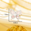 Titanium Steel Women's Animals Style Inlaid Zircon Butterfly Earrings