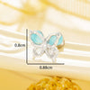 Titanium Steel Women's Animals Style Inlaid Zircon Butterfly Earrings