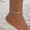 Titanium Steel Women's Anklet Geometric Blade Chain Light Luxury Allmatch