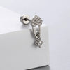 Titanium Steel Women's Bowknot Zirconia Earrings