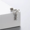 Titanium Steel Women's Bowknot Zirconia Earrings