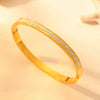 Titanium Steel Women's Bracelet Electroplating Full Diamond Highend Natural Design