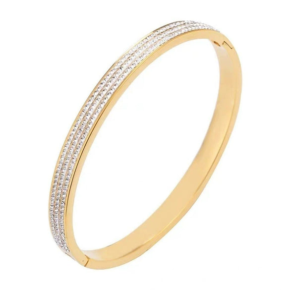 Titanium Steel Women's Bracelet Electroplating Full Diamond Highend Natural Design