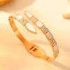 Titanium Steel Women's Bracelet Electroplating Full Diamond Highend Natural Design